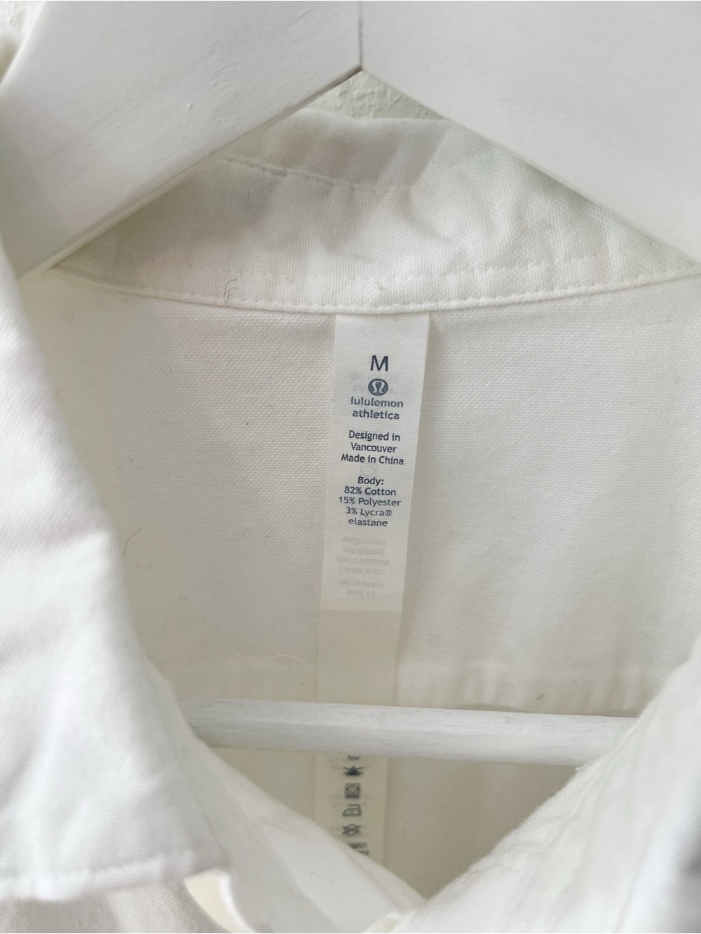 lululemon athletica Men's Short-Sleeve Button-Down Shirt in White - Picture 3 of 4